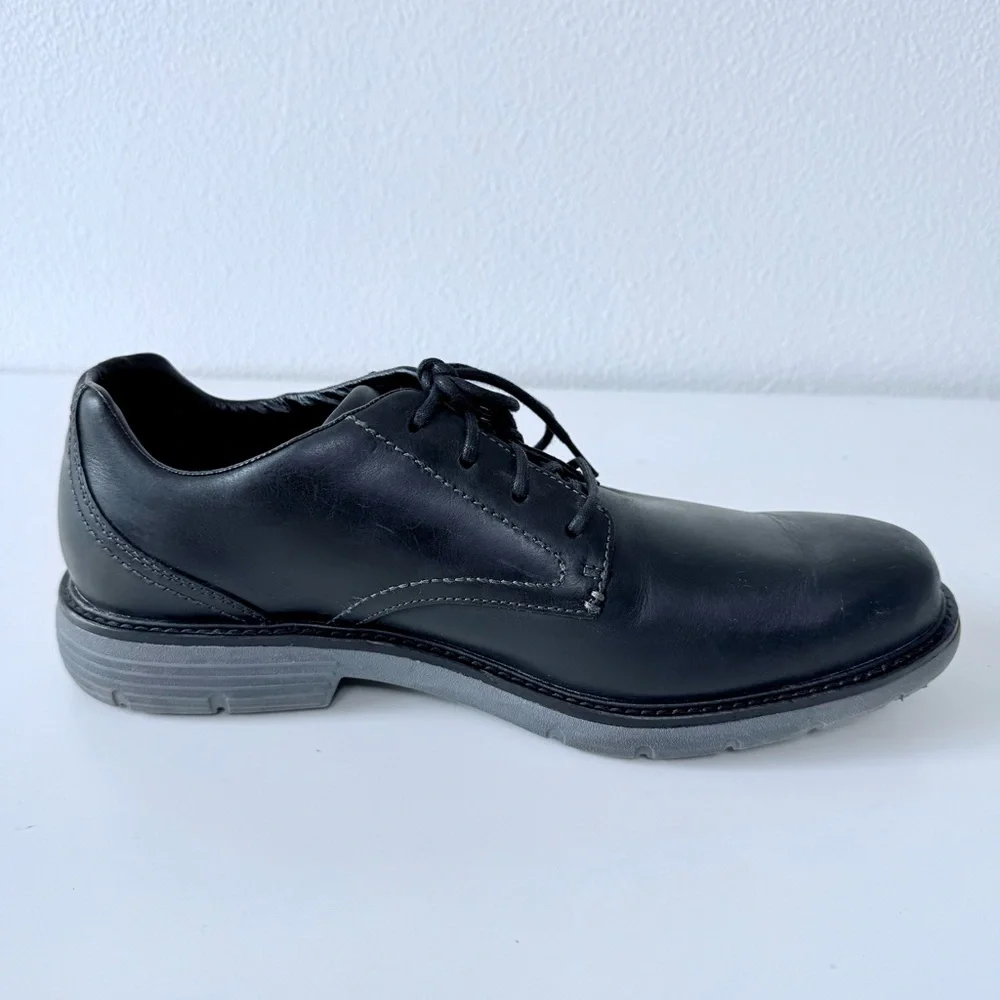 Mark Nason Men’s Lite Lugg Del-Leather Oxford Dress Shoes-Black/Gray Size 10.5